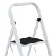image 3 of Oypla Foldable 2 Step Ladder Stepladder Non Slip Tread Safety Steel White