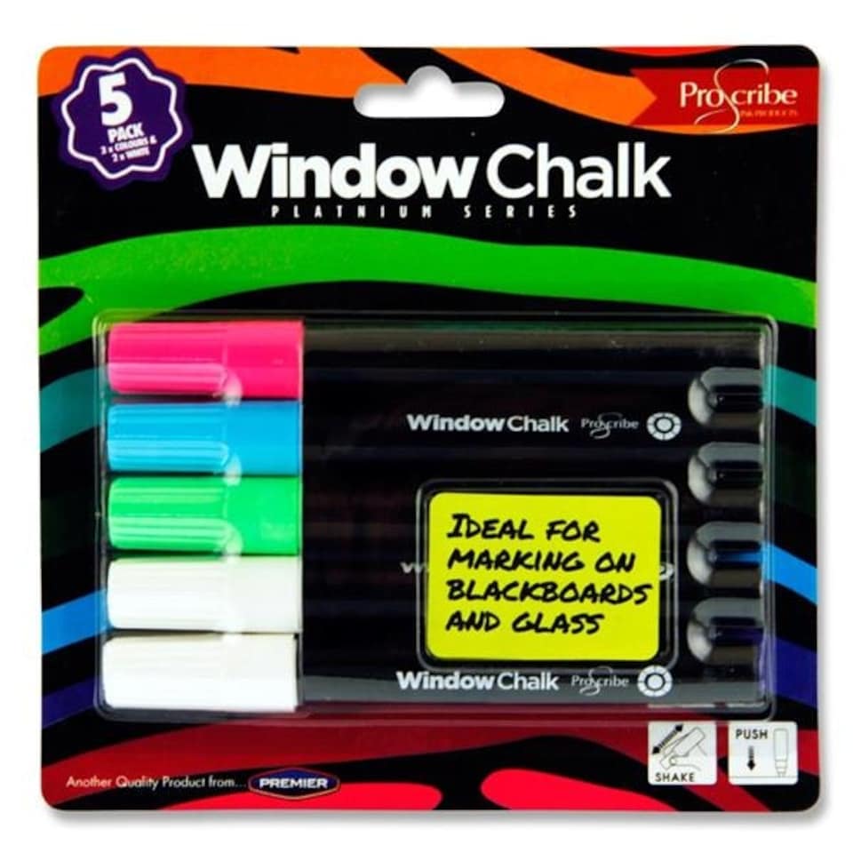 image 1 of Pack of 5 Window Chalk Markers by Pro:scribe