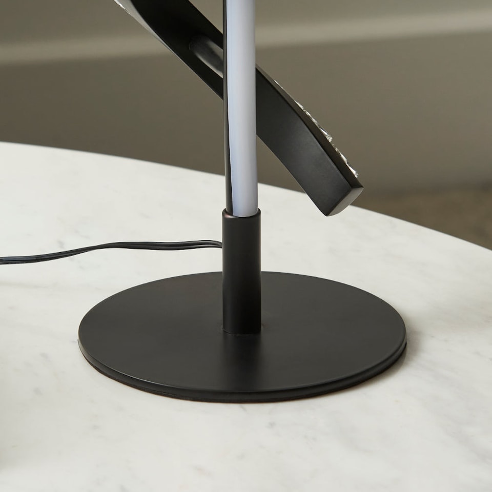 image 1 of Pagazzi Hyde Matte Black And Crystal LED Table Lamp