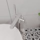 image 3 of Balterley Current Modern Freestanding Round Bath Shower Mixer Tap with Flat Spout and Lever Handle | Silver | Chrome | 1