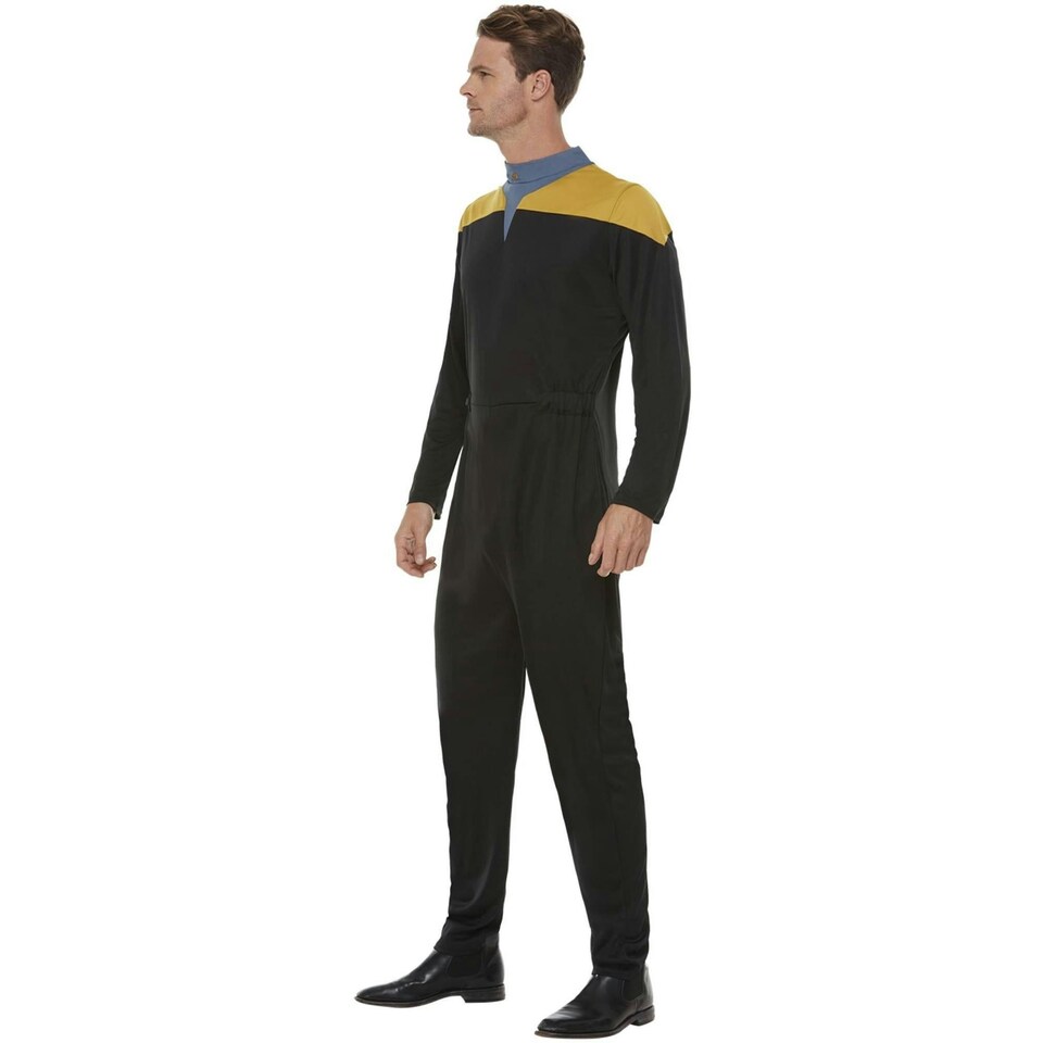 image 1 of Star Trek Voyager Mens Operations Uniform Costume Set - Gold/Black - XL XL