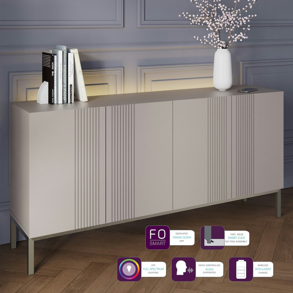 image 1 of Frank Olsen Iona Large Sideboard Grey | Grey