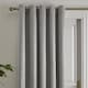 image 2 of Fusion Strata Eyelet Single Panel Door Curtain Silver