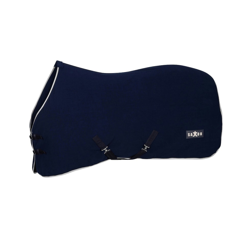 image 1 of Saxon Defiant Standard-Neck Fleece Horse Rug - Navy/White - 6´