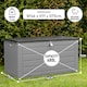 image 2 of Olsen & Smith Large 680L Weatherproof Outdoor Sit On Wood Effect Plastic Garden Bench Storage Box Chest Container Furniture Brown Brown | Brown