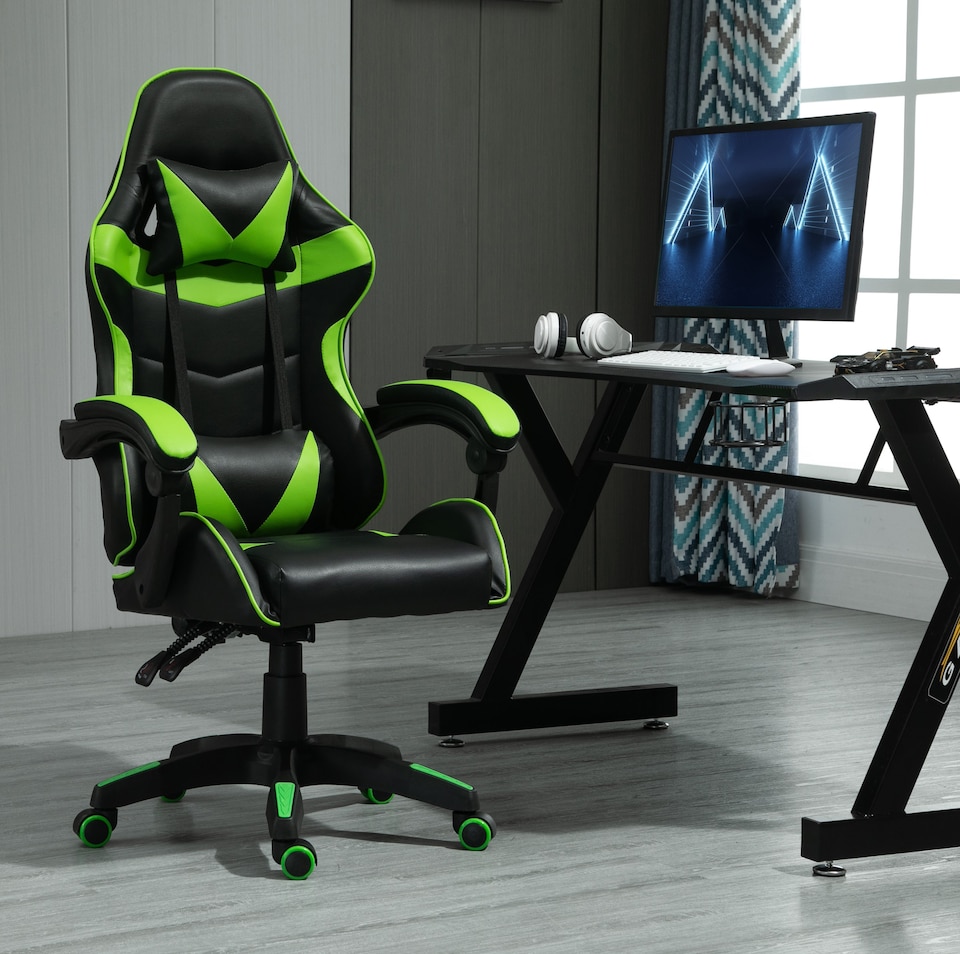 image 1 of Neon Edge Gaming Chair with Tilt and Swivel function  Chair A