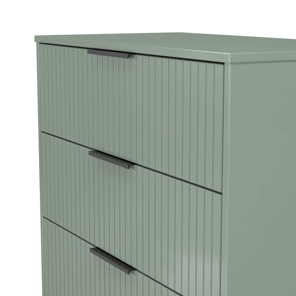 image 1 of Denver 4 Drawer Deep Chest of Drawers in Reed Green (Ready Assembled) | Green | Reed Green