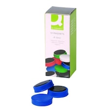 Q-Connect Round Magnet 25mm Blue (Pack of 10)