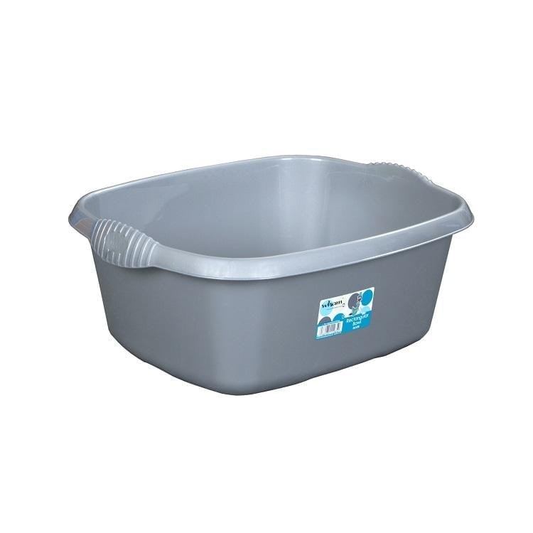 Casa Rectangular Washing Up Bowl Silver 39cm - One Colour - One Size