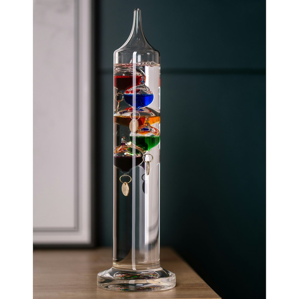 image 1 of Galileo Thermometer - 33cm multi col 5 bulb