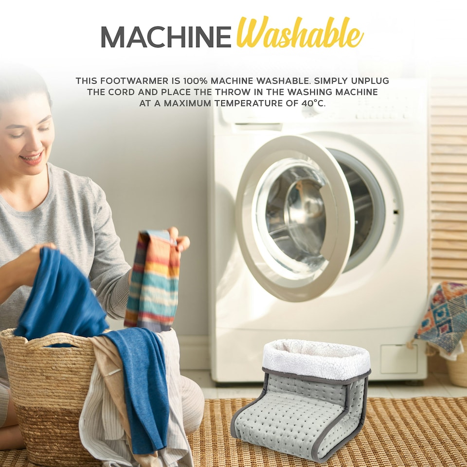 image 1 of MONHOUSE Electric Foot Warmer - Cold Feet Warmers for Home Use - Soft and Breathable Heating Pad - Relaxing Comfort Heat Therapy - Heated Foot Mat - Grey