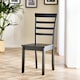 image 2 of Furniturebox Whitby 2x Solid Black Wood Dining Chairs