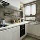 image 3 of Living and Home 10 Pcs Peel and Stick Marble Wall Tile, Dark Grey