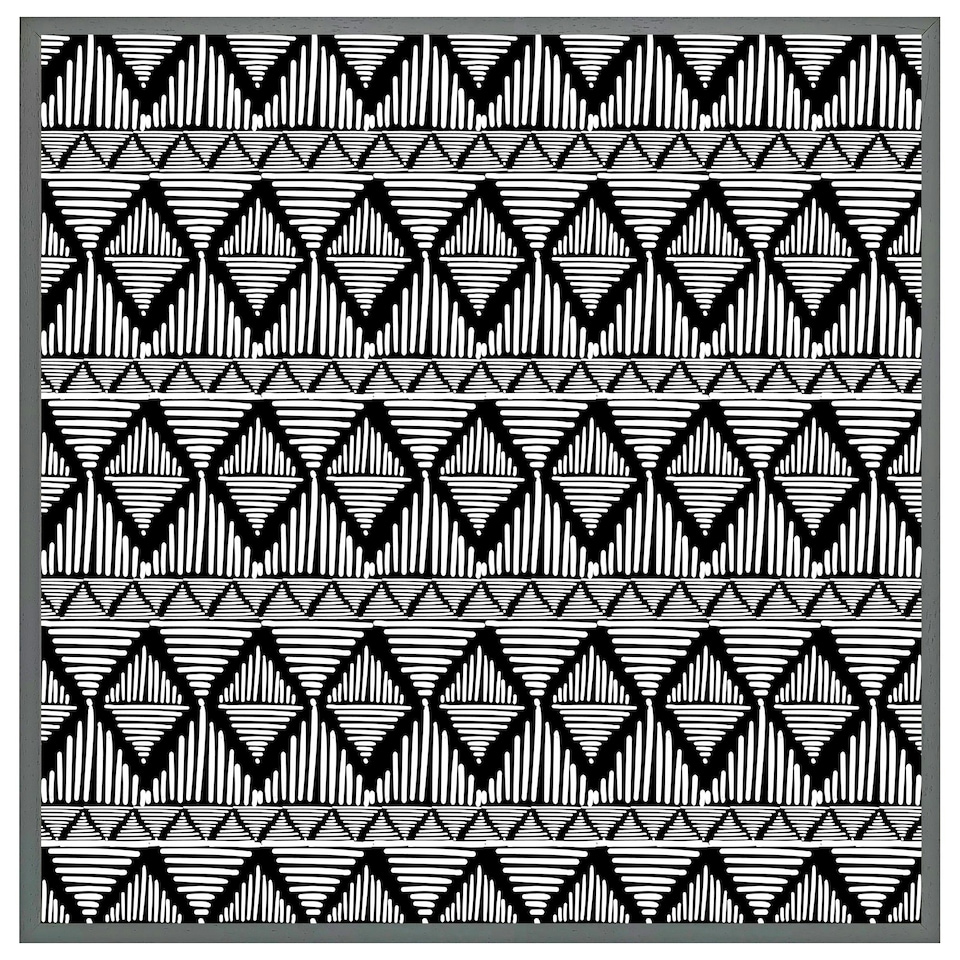 image 1 of Geometric line pattern (Picutre Frame) White | L