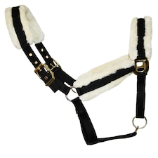 Hy Sheepskin Head Collar - Brown/Cream - Pony