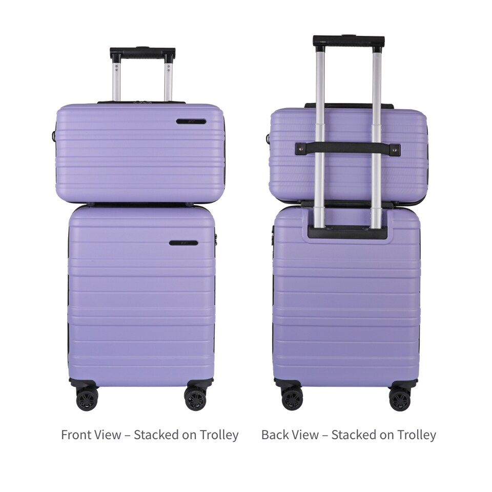 image 1 of ABS Cabin Carry Bag with Strap – Lightweight Underseat Luggage | Purple | French Lilac | Cabin Bag