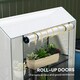 image 4 of Outsunny 3 Tier Mini Greenhouse with PE Cover, Roll-Up Door, White