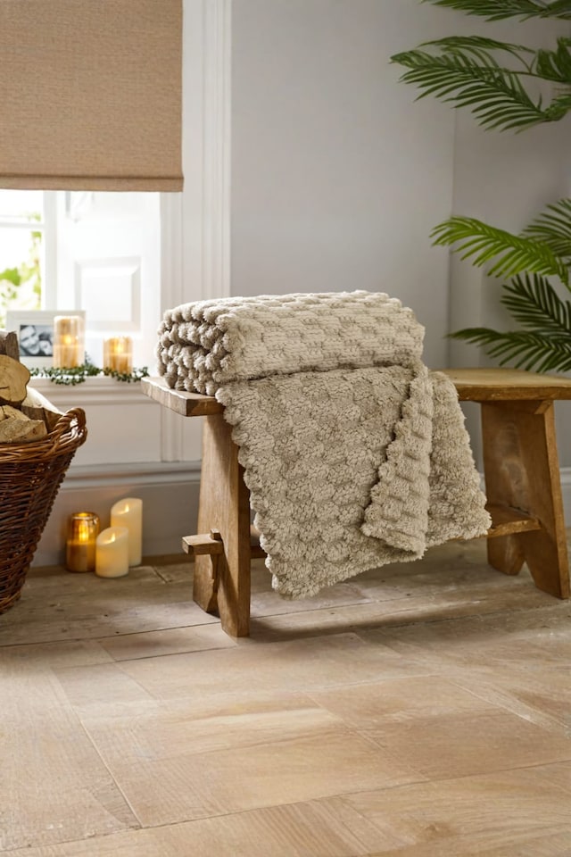 image 1 of Featherstone Soft Textured Throw, 130×170cm – Cosy Home Accent Blanket | Brown | Putty