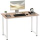 image 1 of HOMCOM Computer Desk Dining Table Writing Table with Metal Frame, White