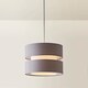 image 4 of ValueLights Sophia Small Grey 2 Tier Ceiling Light Shade & Bulb | Grey