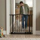 image 6 of Safetots Curved Top Safety Gate, 134cm - 143cm, Matt Black, Pressure Fit Stair Gate, Baby Gate for Doors Hallways and Spaces, Safety Barrier, Easy Installation