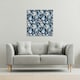 image 2 of Boho Chic Indigo Pattern (Canvas Print) 101 x 101 x 4cm