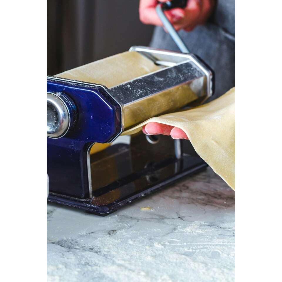 image 1 of KitchenCraft Pasta Machine Blue Stainless Steel