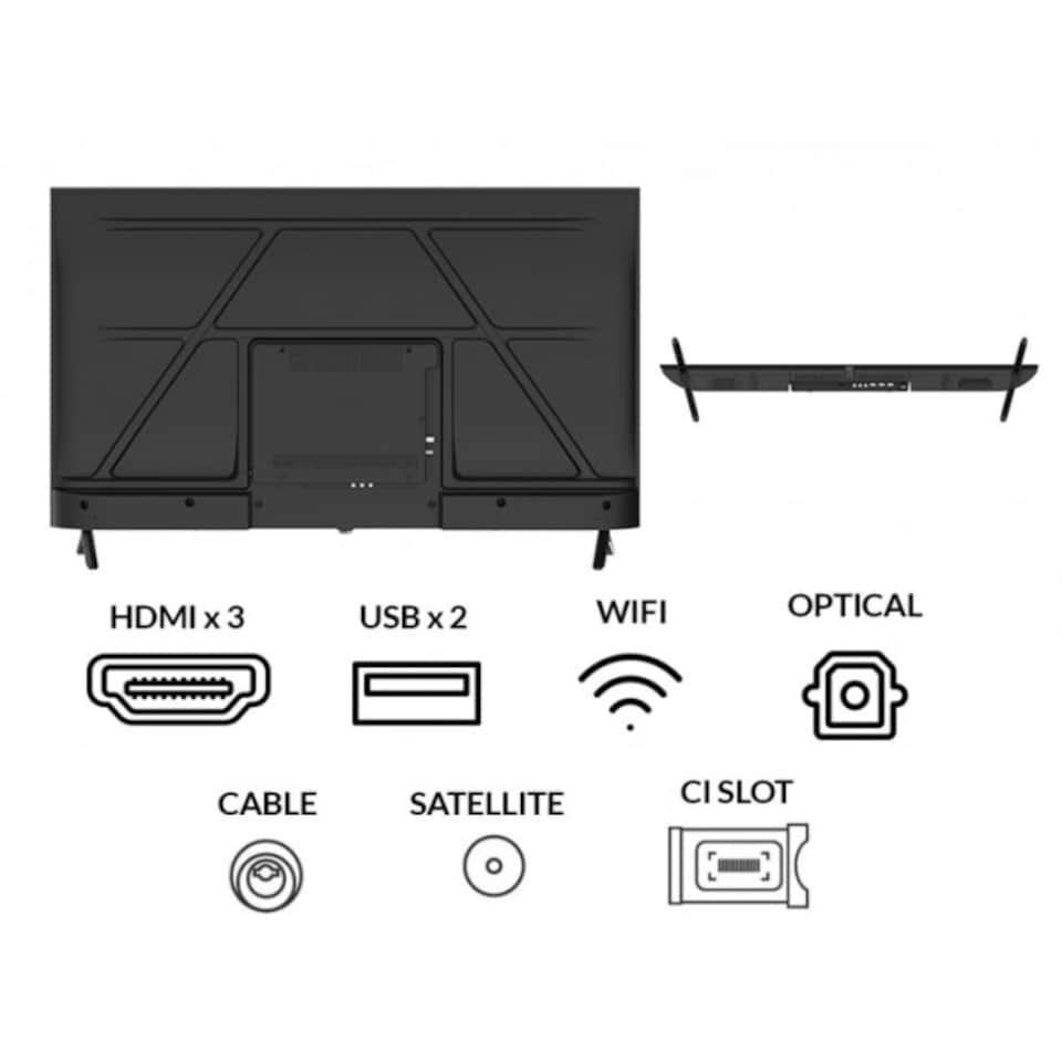image 1 of HYE 43" 4K LED Tizen OS WiFi Frameless Smart TV - 43UHDS2008