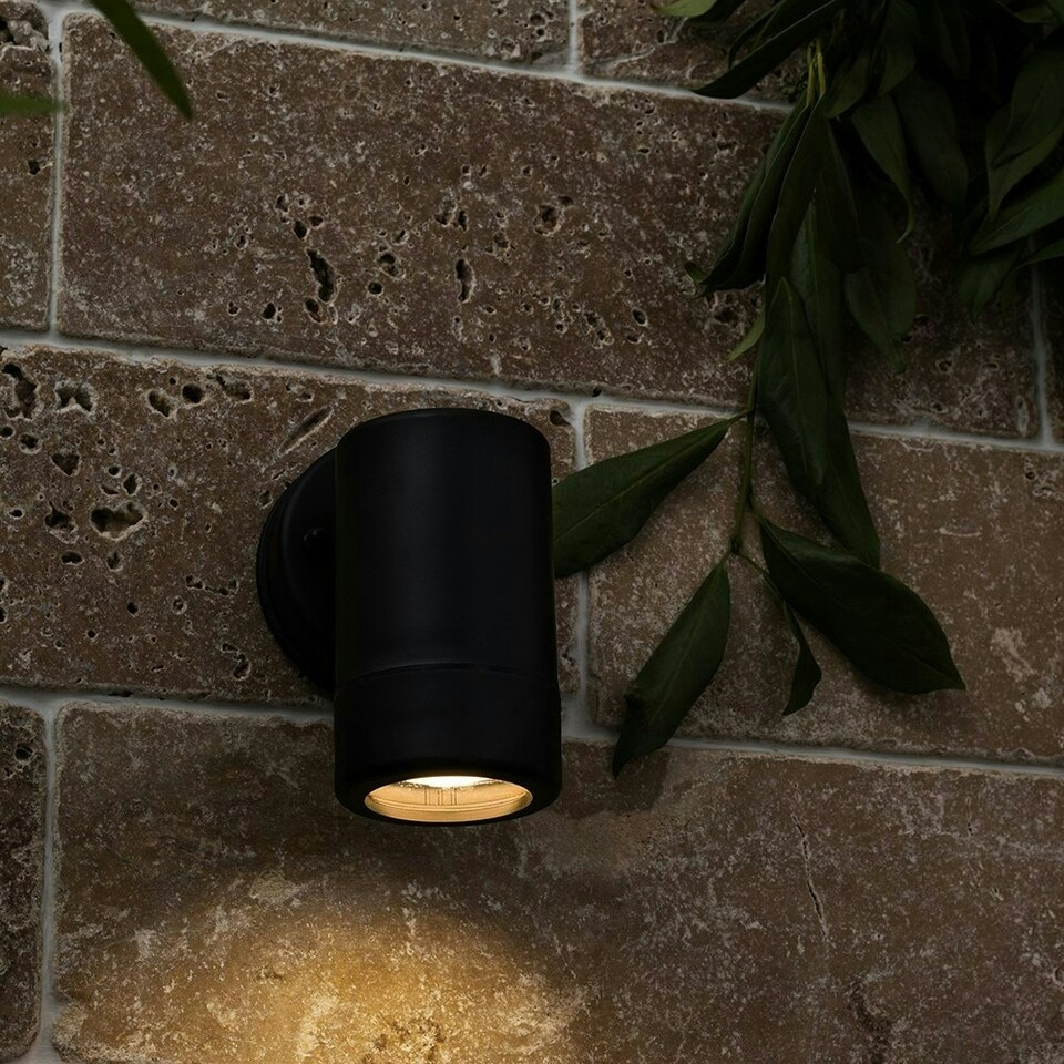 image 1 of ValueLights Black IP44 Rated Outdoor Wall Downlight | Black