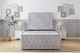 image 1 of Sloomy Monroe Silver Naples Bed Frame With Mattress With 50" Upholstered Headboard 2'6 Small Single