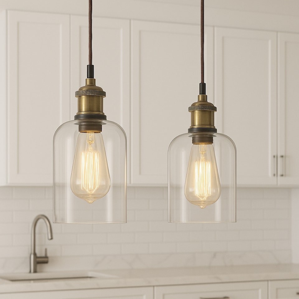 image 1 of CGC Lighting Marinda Clear Glass Cylinder Lampshade
