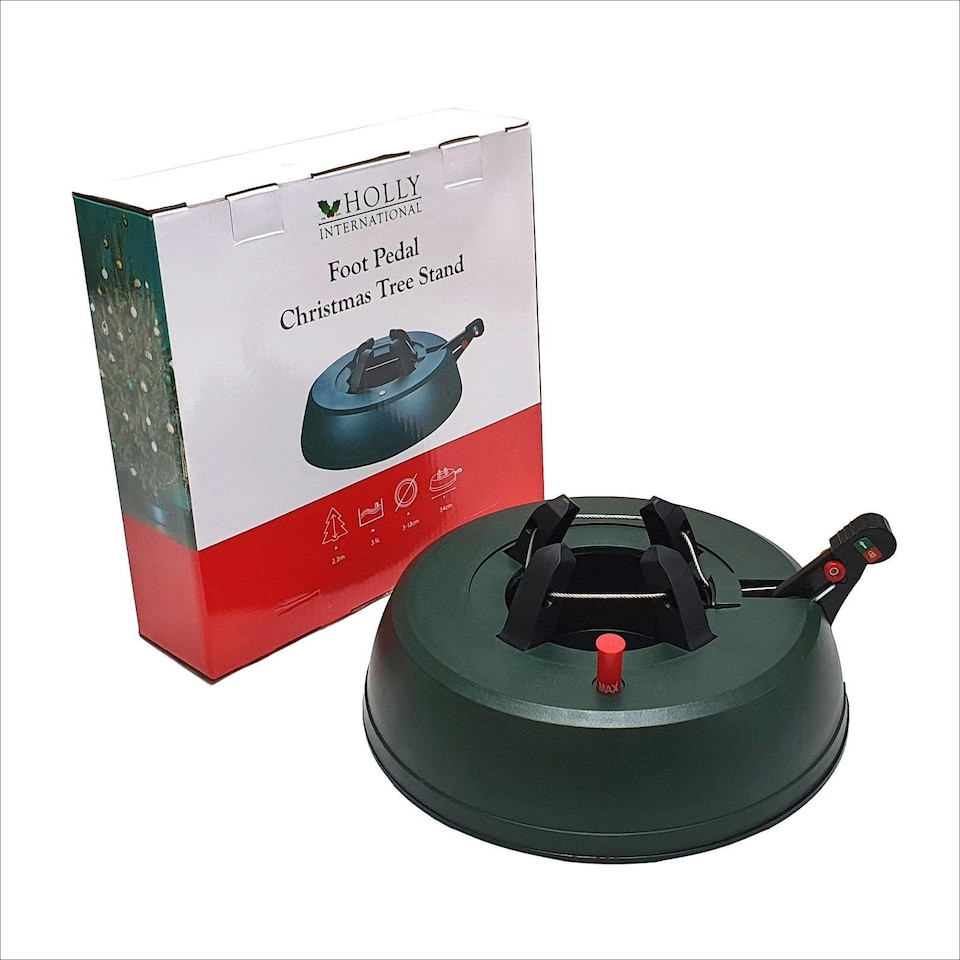 image 1 of Holly International Easy Clamp Foot Pedal Christmas Tree Stand - Medium for real Trees up to 2.2m
