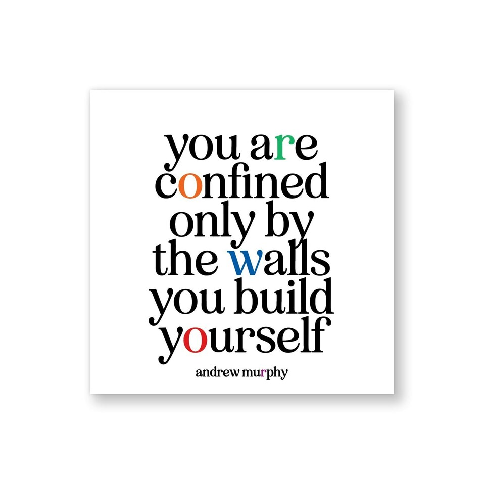 Quotable Inspirational Quote Fridge Magnet You Are Confined 9cm