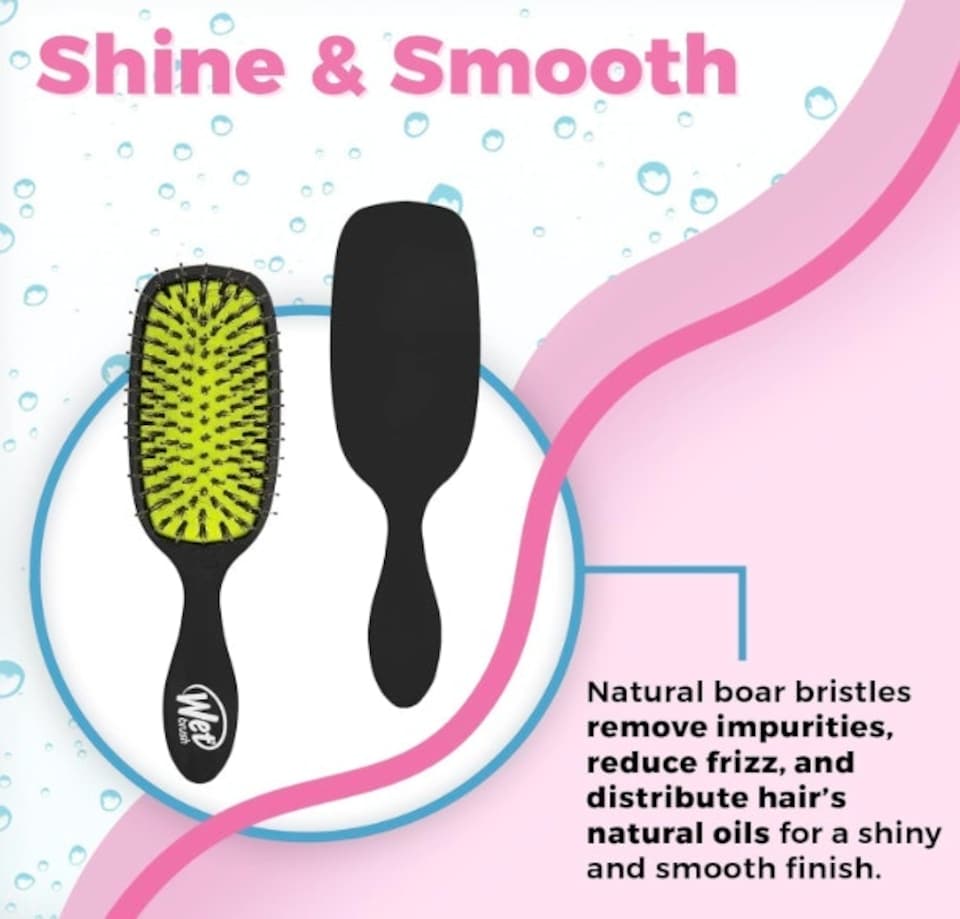image 1 of WetBrush Shine Enhancer Brush, Intelliflex & Boar, Black