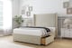 image 3 of Sloomy Devonshire Cream Plush Divan Bed With Mattress No Drawers With 54" Wingback Headboard 4'6 Double | Cream | Cream | Double | 1