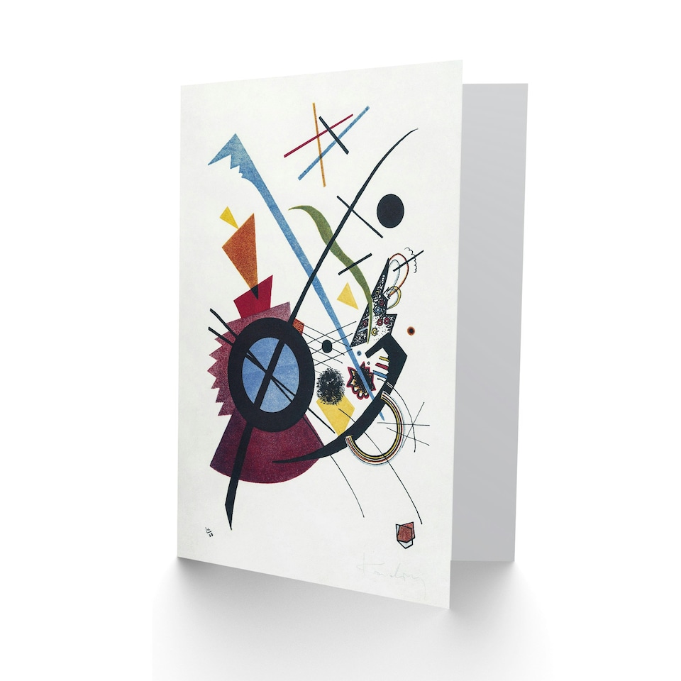 image 1 of Wassily Kandinsky Art Card Violet Abstract Painting