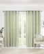 image 1 of Sade - Fully Lined Floral Curtains - Eyelet - Polycotton (Green, 46'' x 72'' - 117cm x 183cm (Pair))