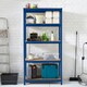 image 2 of XL 5 Tier Large Steel Shelf Shelving Blue Blue