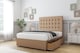 image 4 of Sloomy Alabama Latte Dumfries Divan Bed Base 2 Drawers Same Side With 54 Inch Floor Standing Headboard | Brown | Latte | Small Single | 1