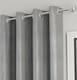 image 4 of Enhanced Living Goodwood Silver Thermal, Energy Saving, Dimout Eyelet Curtains with Wave Pattern (PAIR) - 90 x 90 inch (229x229cm) | Silver | Silver | 2