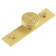 image 1 of Elegant Satin Brass Cupboard Knob with 40mm Plain Backplate - Kitchen Cabinet Knob