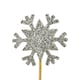 image 2 of Anniversary House Glitter Snowflake Cupcake Toppers Silver