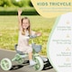 image 3 of AIYAPLAY Kids Trike for Ages 2-5 Years, Toddler Tricycle with Front Basket and EVA Wheels, Indoor & Outdoor Use, for Boys and Girls | Green