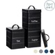 image 1 of Harbour Housewares Black Vintage Metal Kitchen Tea Coffee Sugar Canisters Kitchen Caddy Kitchen Storage Containers Canister