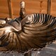 image 6 of 81cm Bronze Effect Garden Patio Bird Bath with Bird Sculptures | Bronze | Bronze