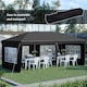 image 8 of Outsunny 3 x 6m Heavy Duty Gazebo Marquee Party Tent with Storage Bag Black