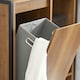 image 9 of SoBuy Slim Bathroom Storage Cabinet with Removable Laundry Basket, Light Brown, 23.6x11.8x35.4 inches, 24.1 kg - BZR65-PF
