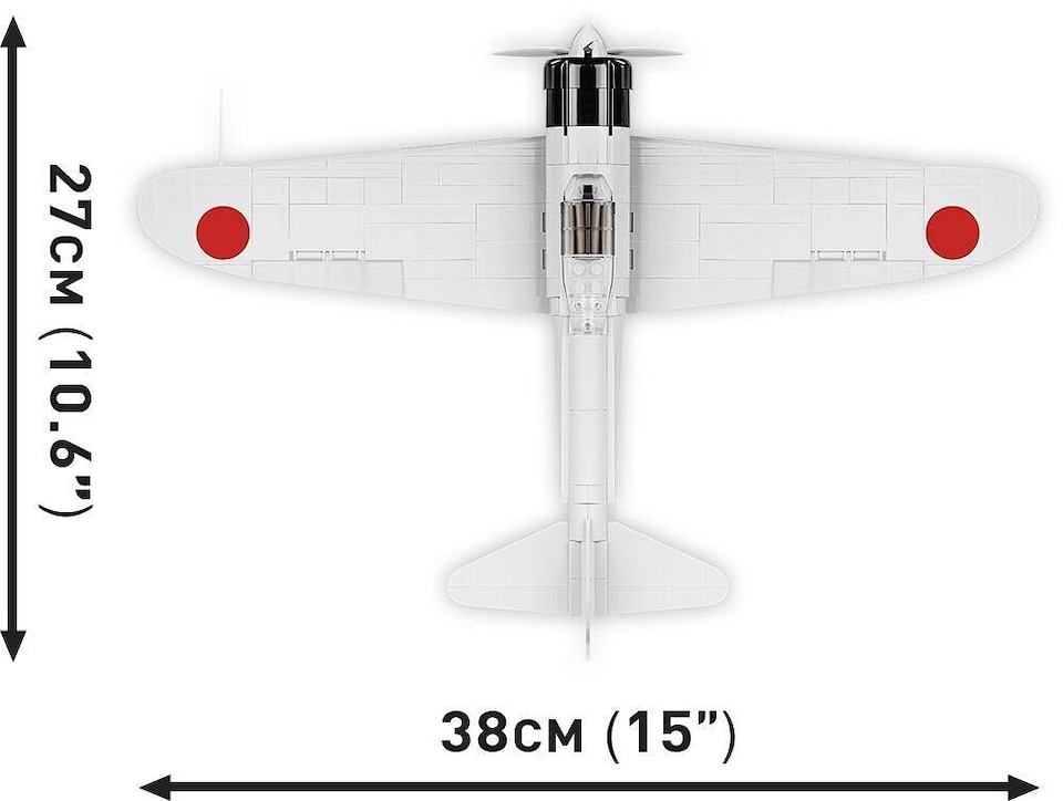 image 1 of Cobi 5729 World War II  Mitsubishi A6M2 Zero 347 pcs