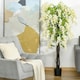 image 6 of HOMCOM Artificial Realistic White Wisteria Tree FauDecorative Plant in Nursery Pot for Indoor Decor, 160cm