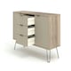 image 5 of Core Products Augusta Driftwood, Medium Sideboard With 2 Doors, 3 Drawers H73.6cm x W130.6cm x D43cm Cream
